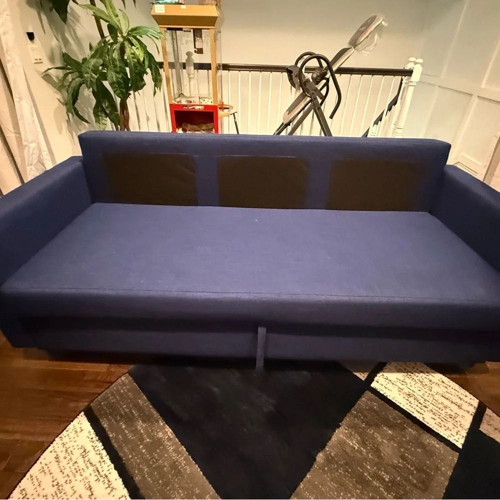 Elegant Blue Sofa sleeper with storage. Pick up only in WPB